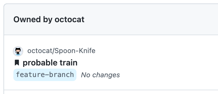 codespaces 列表的一部分的屏幕截图,其中显示了标有书签图标的 codespace。